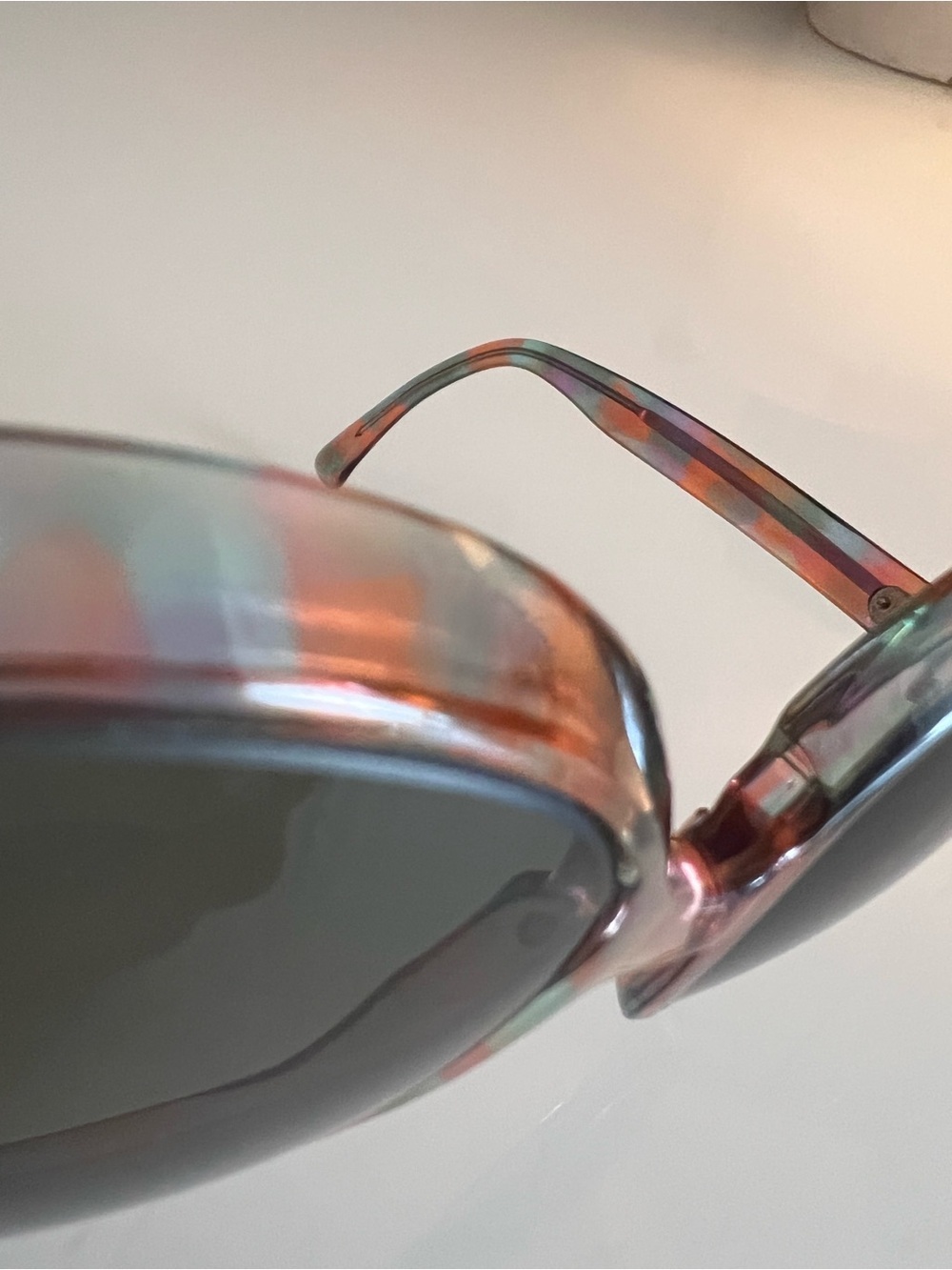 APRIL 401 Oversized Round Sunglasses Pastel Tortoise Retro Statement - Picture 3 of 14